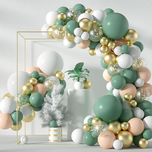 Picture of BALLOON GARLAND GREEN SHADES SET